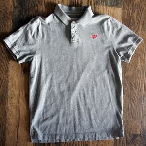 Men's Aeropostale A87 Polo/Golf Shirt Short Sleeve light Gray